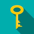 Key icon, flat style Royalty Free Stock Photo