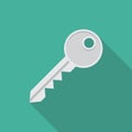 Key icon in flat style Royalty Free Stock Photo