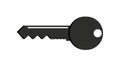 Key icon. Key icon for lock, house, door and car. Symbol of password and keyword. Pictogram for keyhole of apartment and login. Royalty Free Stock Photo