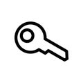 Key icon or logo isolated sign symbol vector illustration Royalty Free Stock Photo