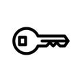 Key icon or logo isolated sign symbol vector illustration Royalty Free Stock Photo