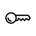 Key icon or logo isolated sign symbol vector illustration Royalty Free Stock Photo