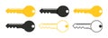 Key icon. Key outline icon for house, door and lock. Symbol of password and keyword. Pictogram for keyhole of car, apartment and Royalty Free Stock Photo