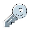 Key icon providing access, security, and solution Royalty Free Stock Photo