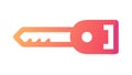 Key icon with rectangle head gradient color access , vector design Generative AI Royalty Free Stock Photo