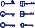 Key icon set Royalty Free Stock Photo