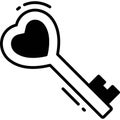 key icon, sign and symbol icon Royalty Free Stock Photo