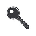 Key icon silhouette symbol of access security unlocking and success Royalty Free Stock Photo