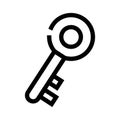 Key icon symbolizing security unlock access and solution Royalty Free Stock Photo