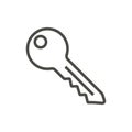 Key icon vector. Line house key symbol. Royalty Free Stock Photo