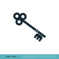 Key Icon Vector Logo Template Illustration Design. Vector EPS 10 Royalty Free Stock Photo