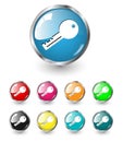 Key icon vector set Royalty Free Stock Photo