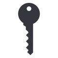 Key Icon. Vector Silhouette Icon Royalty Free Stock Photo