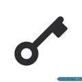 Black Color Key Icon Vector Template Illustration Design Royalty Free Stock Photo