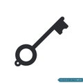 Black Color Key Icon Vector Template Illustration Design Royalty Free Stock Photo
