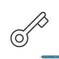 Black Color Key Icon Vector Template Illustration Design Royalty Free Stock Photo