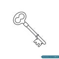 Black Color Key Icon Vector Template Illustration Design Royalty Free Stock Photo