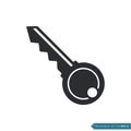 Black Color Key Icon Vector Template Illustration Design Royalty Free Stock Photo