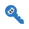 Key vector glyph color icon Royalty Free Stock Photo