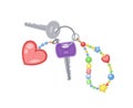 Key with keychain vector Royalty Free Stock Photo