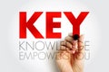 KEY - Knowledge Empowers You acronym, business concept background