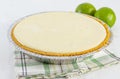 Key Lime Pie in a Graham Cracker Crust on a Kitchen Counter Royalty Free Stock Photo