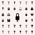 key lock icon. lock and keys icons universal set for web and mobile Royalty Free Stock Photo