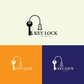 Key lock logo template