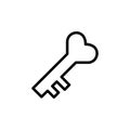 Key, love icon. Simple line, outline vector elements of marriage icons for ui and ux, website or mobile application Royalty Free Stock Photo