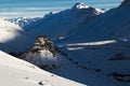 Key monastery in winters in a snow covered landscape Royalty Free Stock Photo