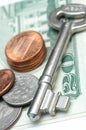 Key and money Royalty Free Stock Photo