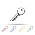 key multi color style icon. Simple thin line, outline vector of web icons for ui and ux, website or mobile application Royalty Free Stock Photo