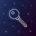 Key nolan button icon. Simple thin line, outline vector of web icons for ui and ux, website or mobile application Royalty Free Stock Photo