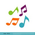 Key Note Music Icon Vector Logo Template Illustration Design. Vector EPS 10 Royalty Free Stock Photo