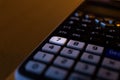 Key number seven of the keyboard of a calculator Royalty Free Stock Photo