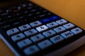 Key number six on the keyboard of a scientific calculator Royalty Free Stock Photo