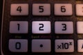 Key number three of the keyboard of a scientific calculator Royalty Free Stock Photo