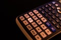 Key number three of the keyboard of a scientific calculator Royalty Free Stock Photo