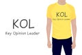 Key Opinion Leader- frase. T-shirt inscription. vector illustration eps10 of business acronym term KOL