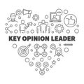 Key Opinion Leader Heart banner. Vector KOL illustration