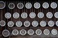 Key pads of old typewriter