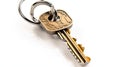 Key and paragrap on white isolated background. generative ai Royalty Free Stock Photo