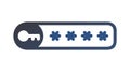 Key and password field icon for secure login , vector design Generative AI Royalty Free Stock Photo