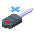 Key password icon isometric vector. Correct login