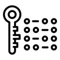 Key password icon, outline style Royalty Free Stock Photo