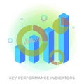 Key Performance Indicator KPI - Business Intelligence strategy with metrics and planned targets. Company management vector icon Royalty Free Stock Photo