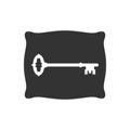 Key on the pillow graphic sign