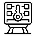 Key point board icon outline vector. Main business