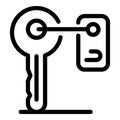 Key room icon, outline style Royalty Free Stock Photo