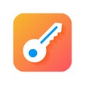 Key, security icon. Modern Icon in Flat style on Gradient background. Vector icon for any purposes Royalty Free Stock Photo